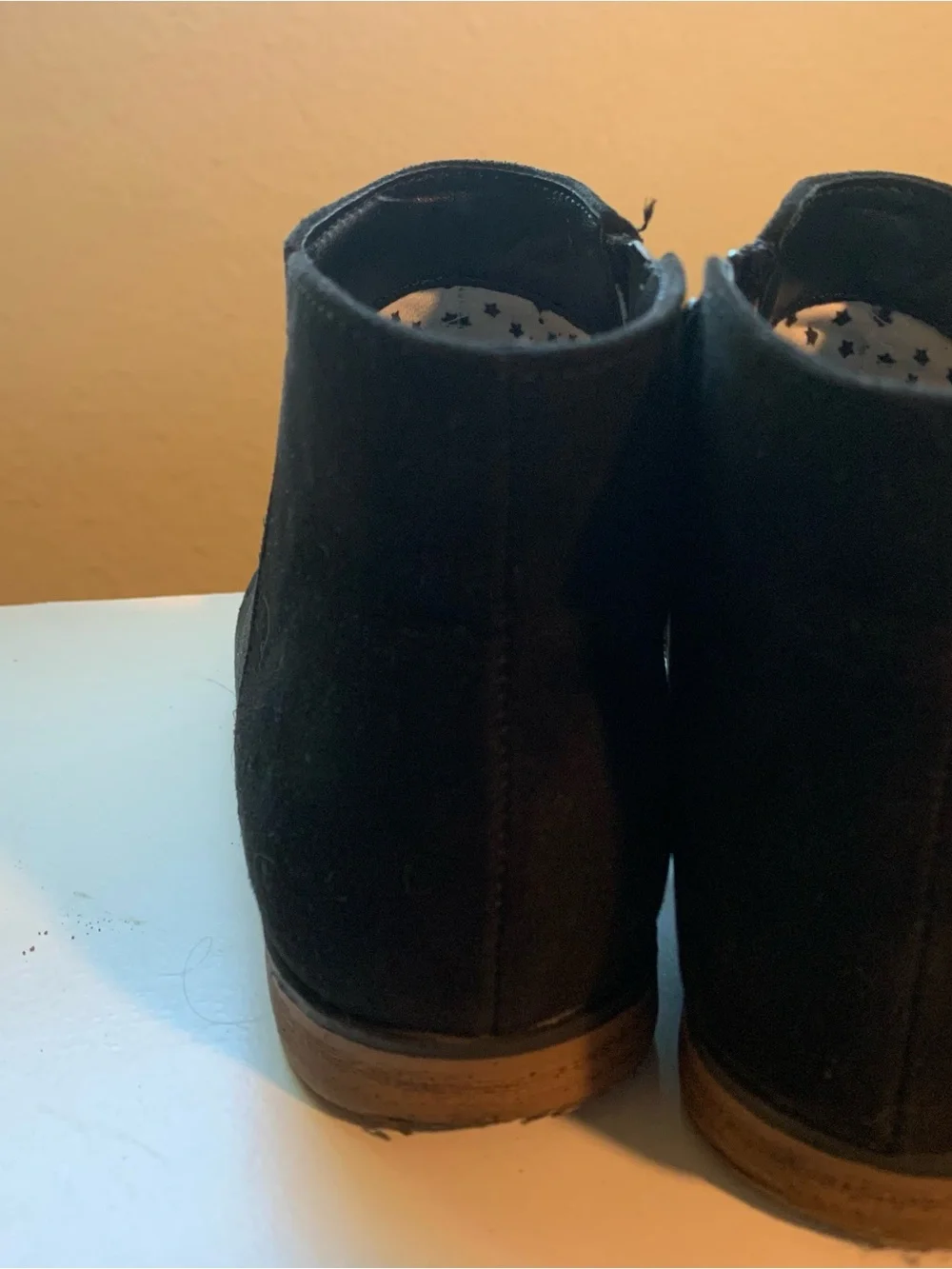 Black Boots Big Kids in Suede